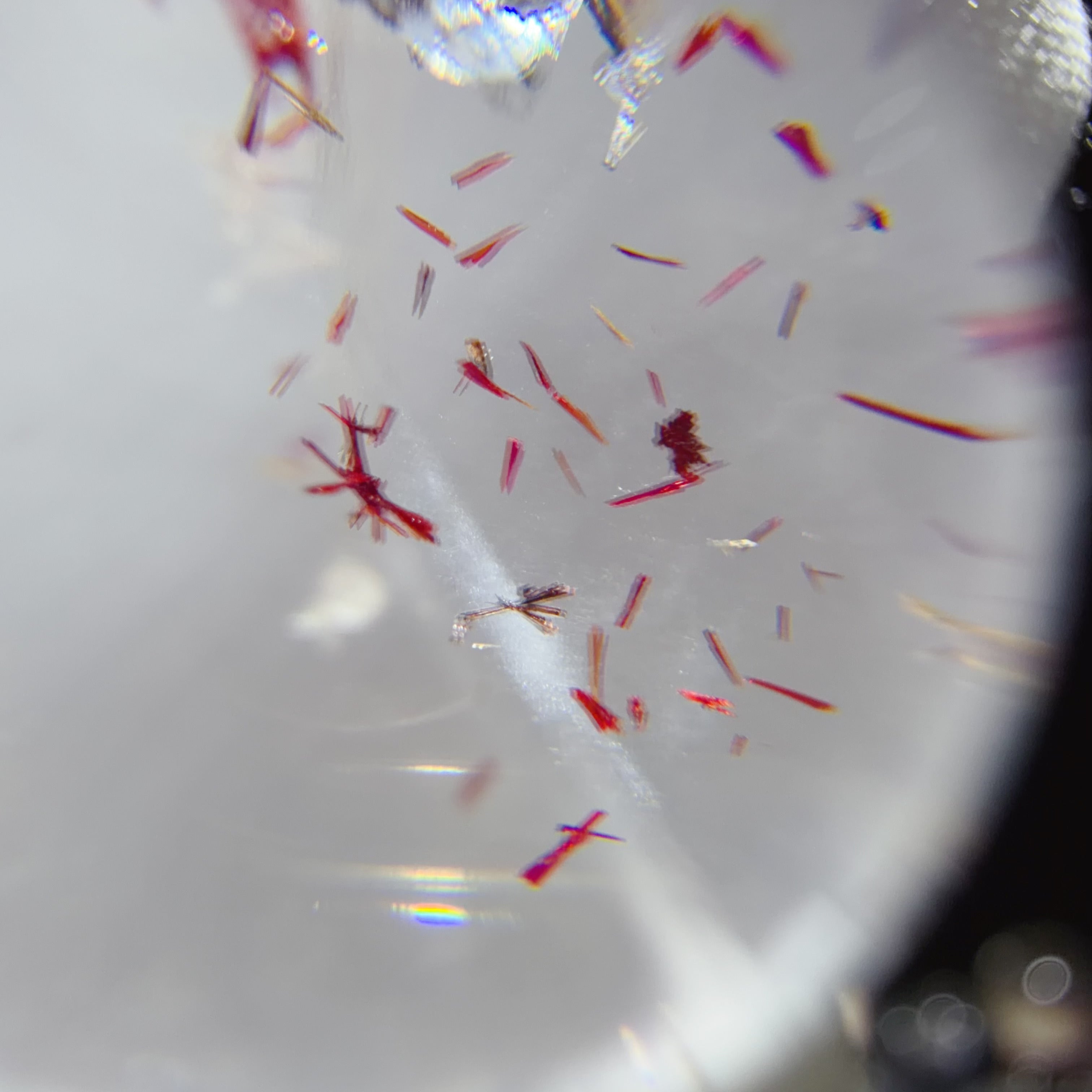 Quartz Bead with Polychrome Mineral Inclusions