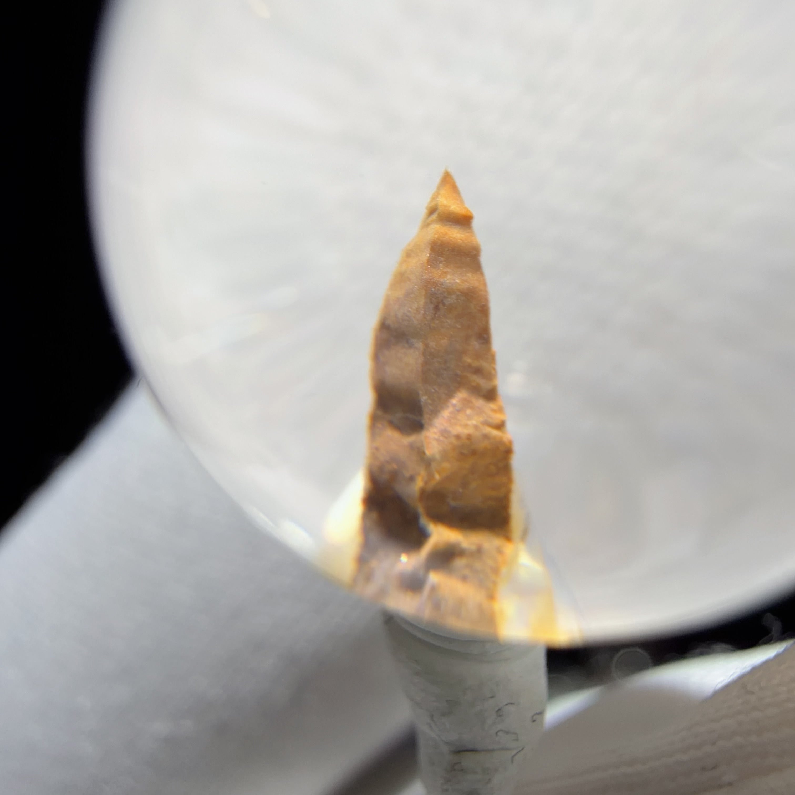 Quartz Bead with Mountain-like Mineral Inclusion 16.9 mm