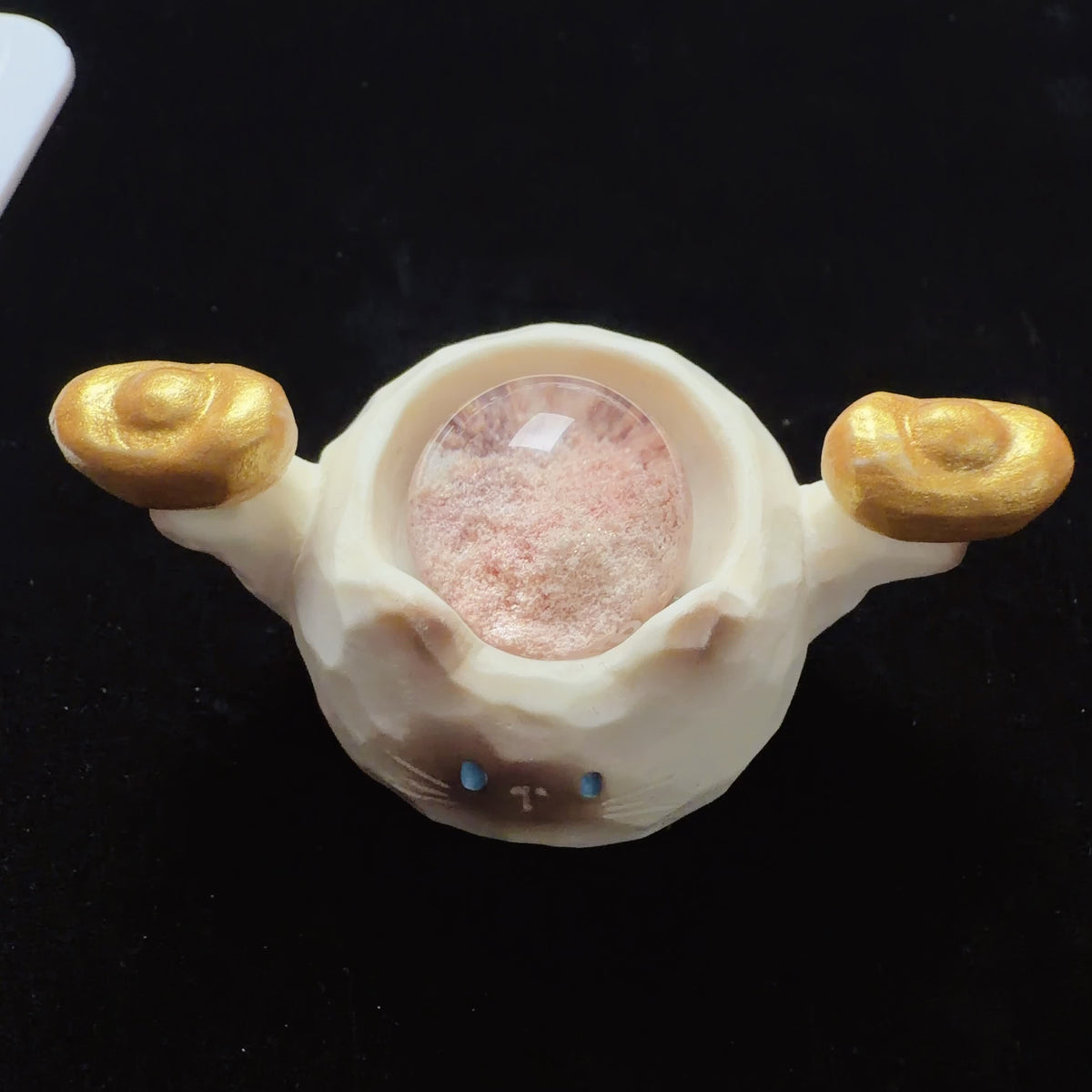 Quartz Bead with Bowl-shaped Phantom Growth 18.1 mm