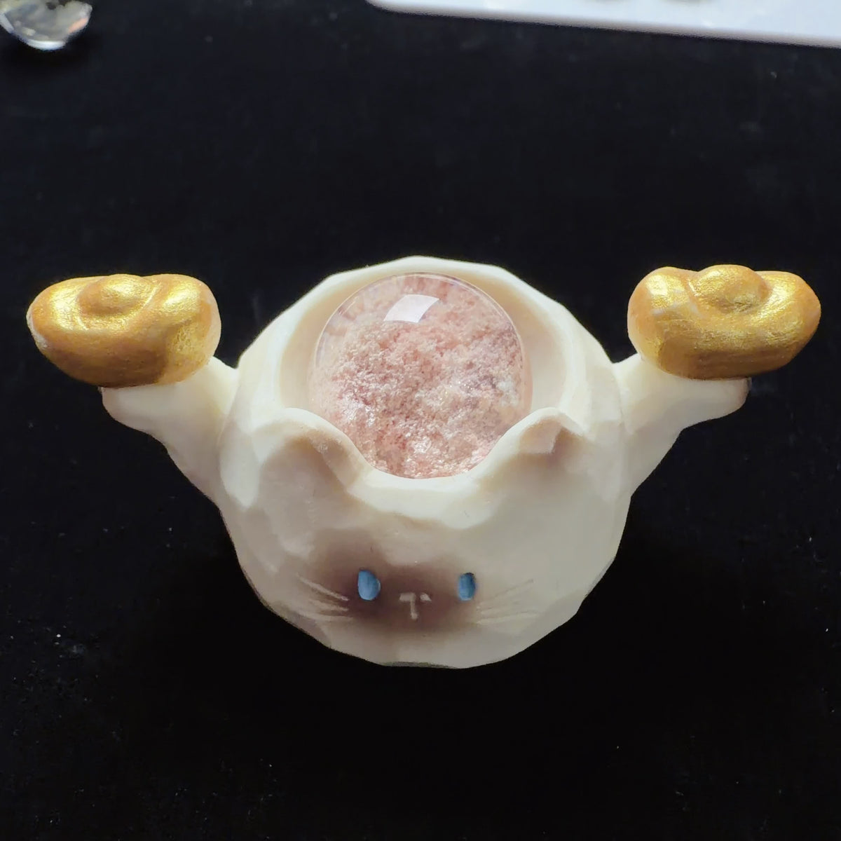 Quartz Bead with Bowl-shaped Phantom Growth 18.1 mm