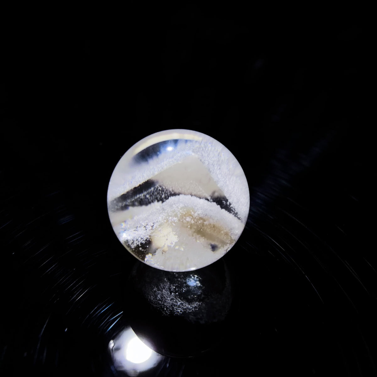 Quartz Bead with Phantom Growth 14.3 mm