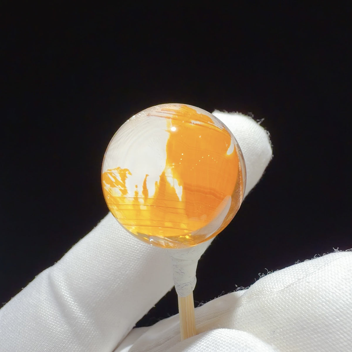 Quartz Bead with Iron Oxide Inclusions 21.3 mm