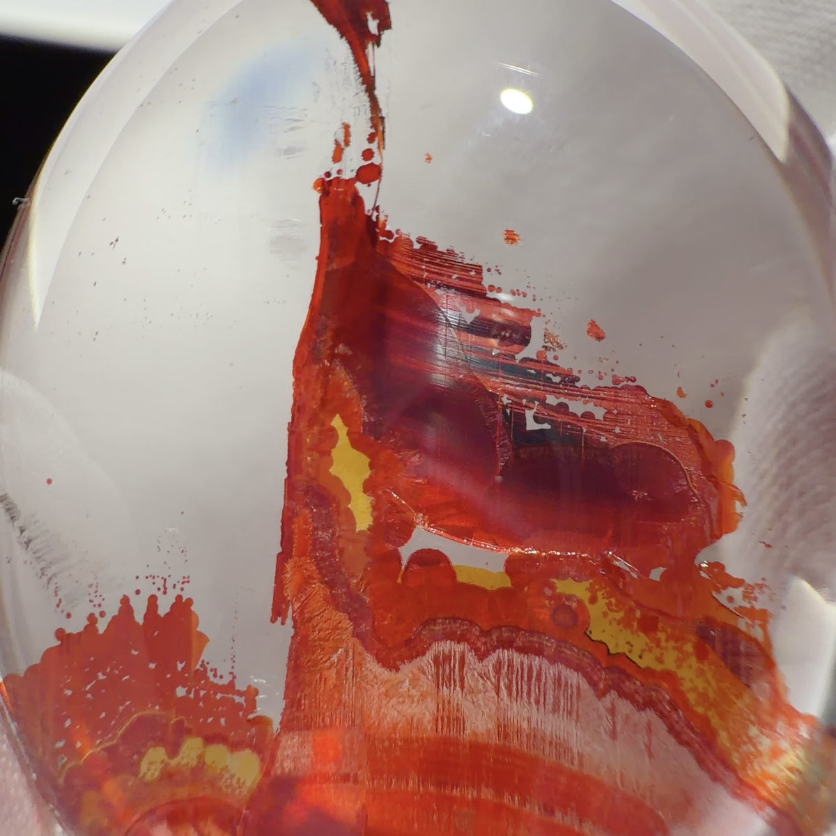 Quartz Pendant with Multicolour Iron Oxide Film Inclusions 35.3 × 30 × 16 mm
