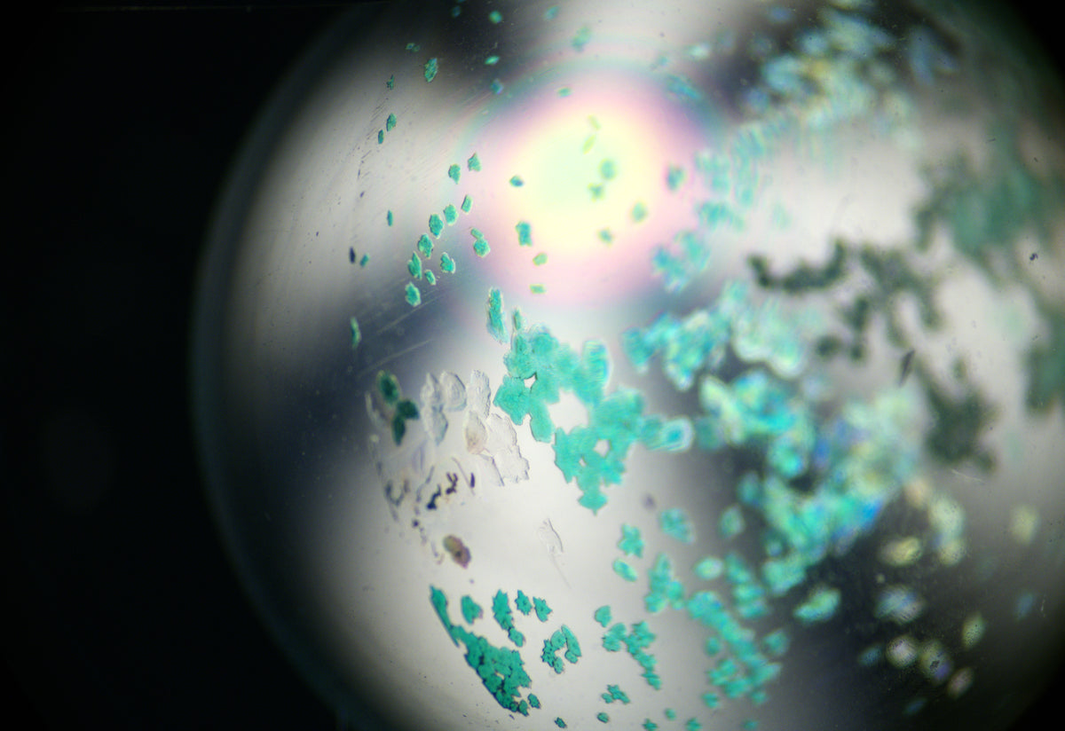 Quartz Bead with Bicolour Chrysocolla Inclusions 11.9 mm