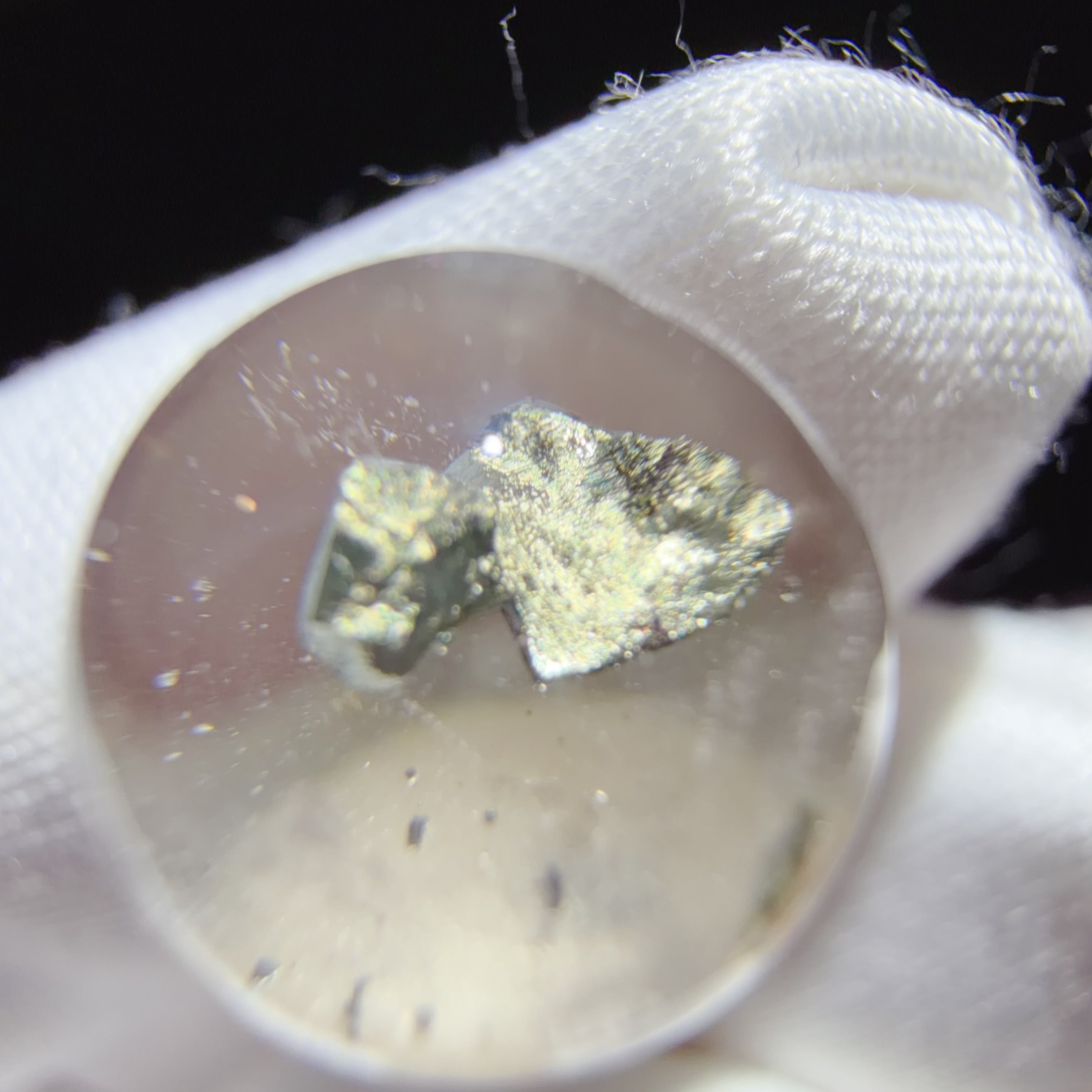 Quartz Bead with Pyrite Inclusion