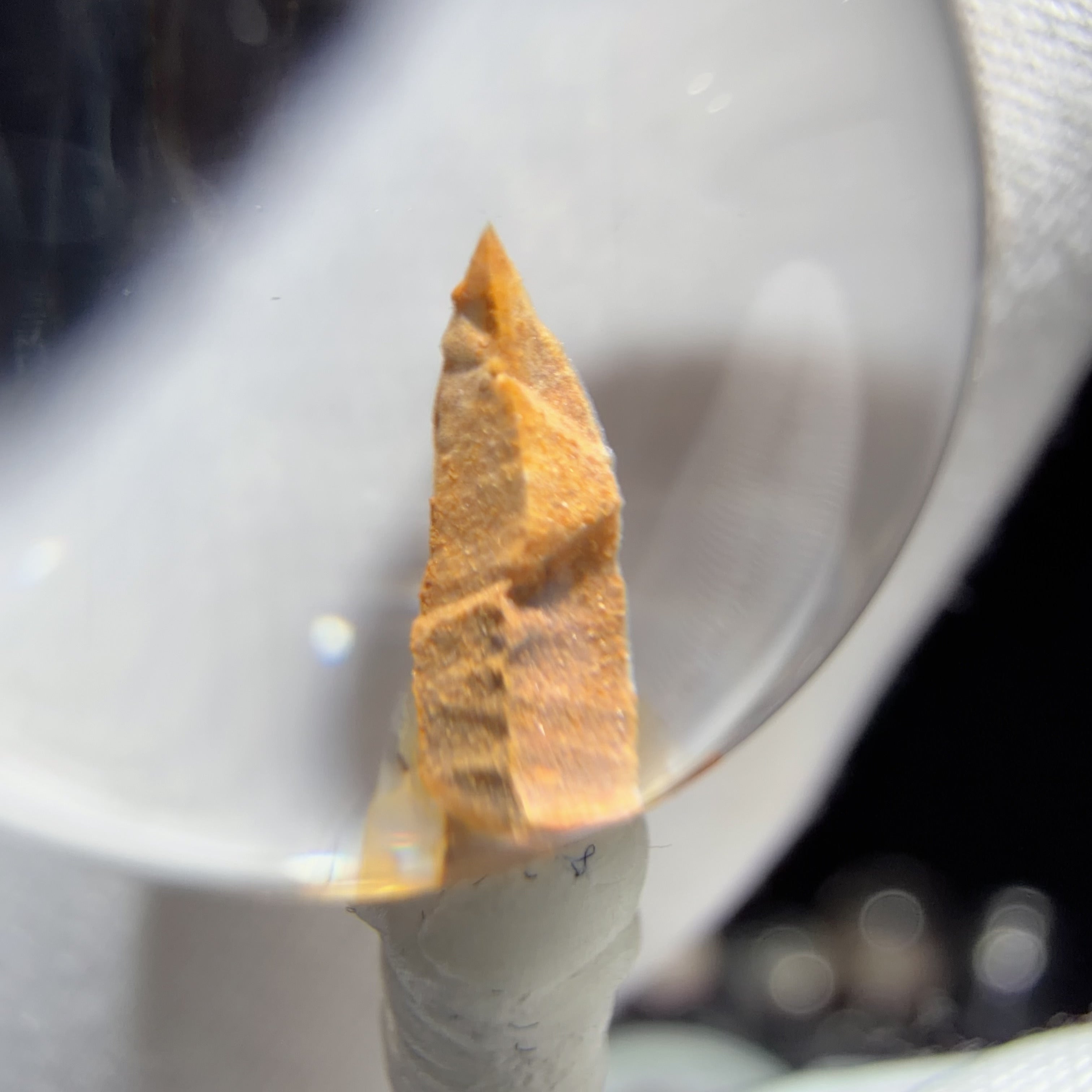 Quartz Bead with Mountain-like Mineral Inclusion 16.9 mm