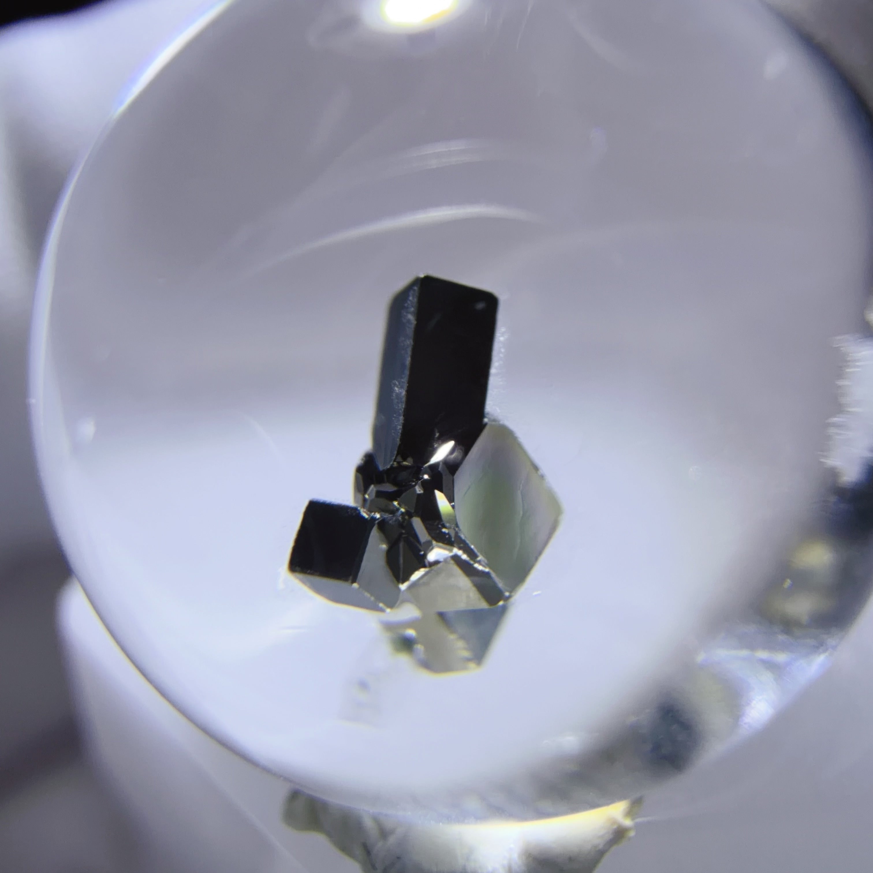 Quartz Cabochon with Prominent Pyrite Inclusion