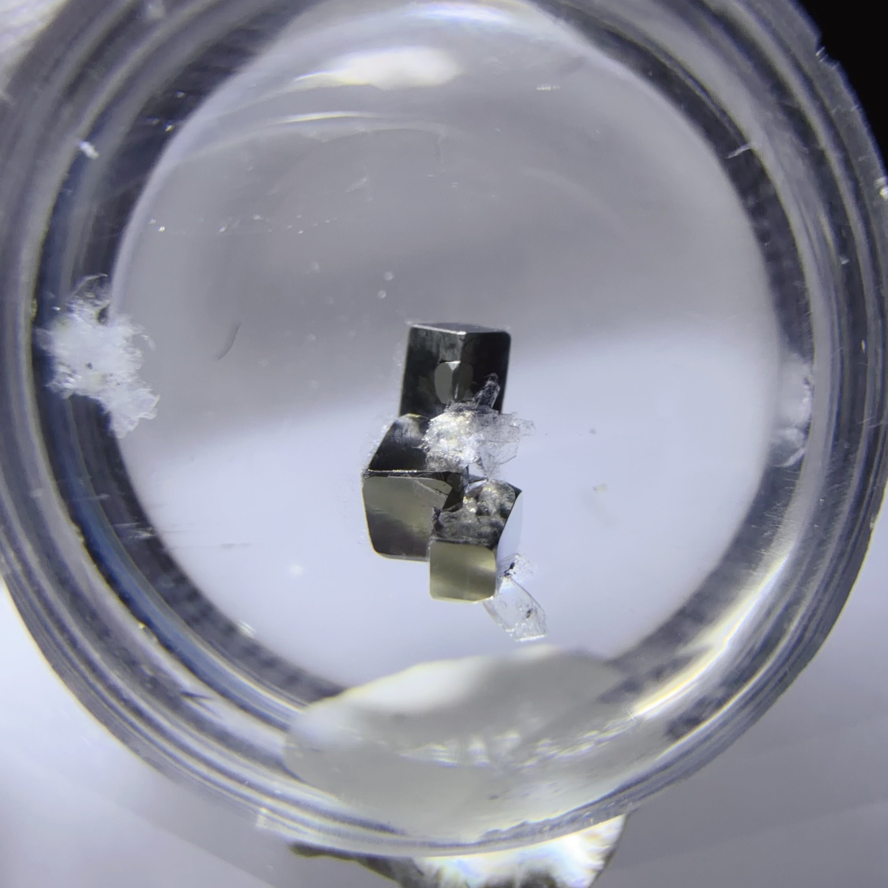 Quartz Cabochon with Prominent Pyrite Inclusion
