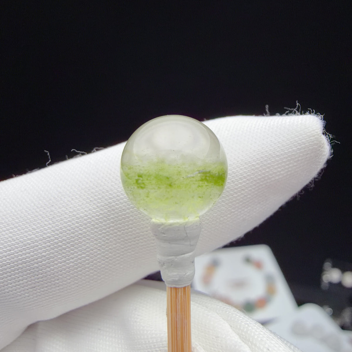 Moss Phantom Quartz Bead 10.3 mm