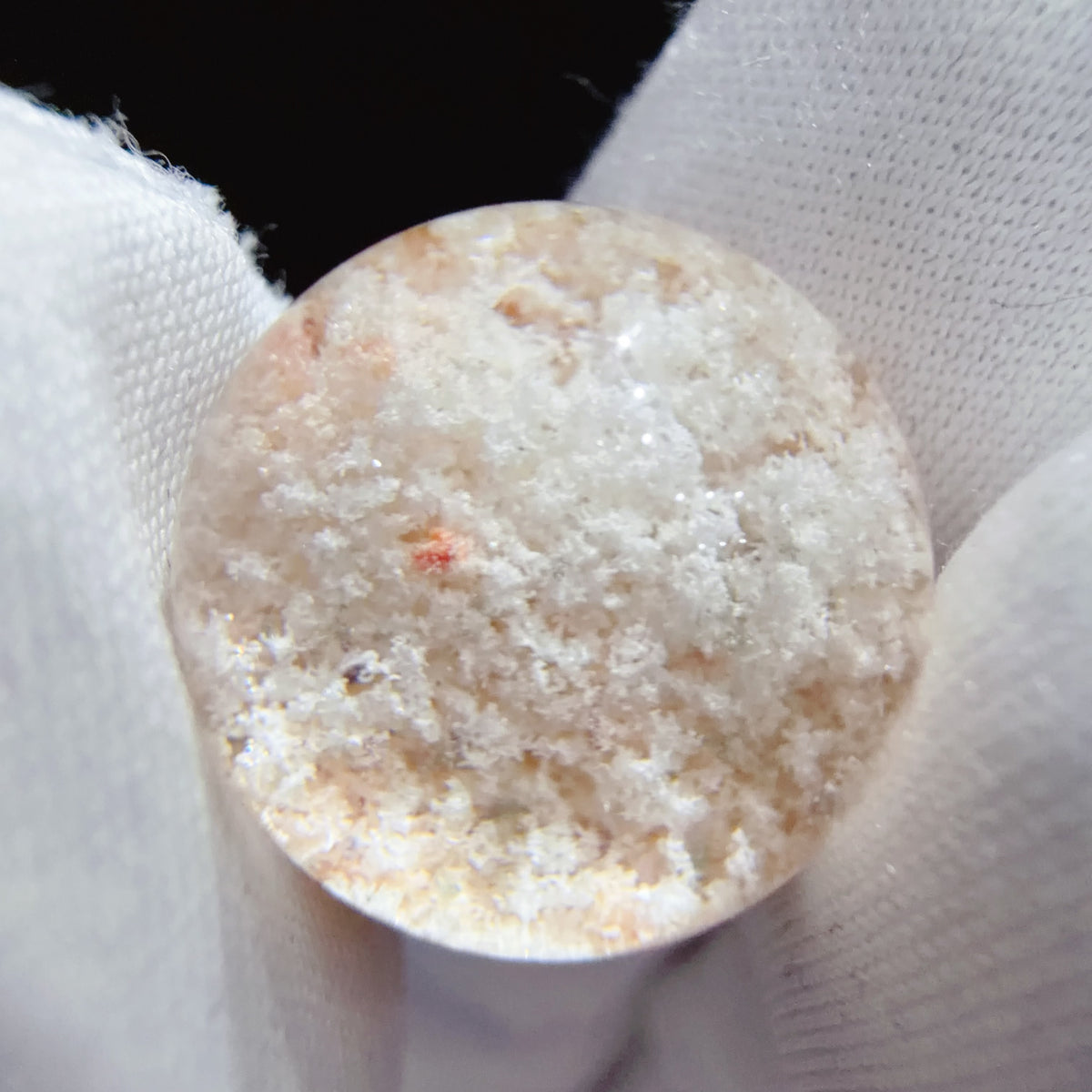 Quartz Bead with Bowl-shaped Phantom Growth 14.9 mm