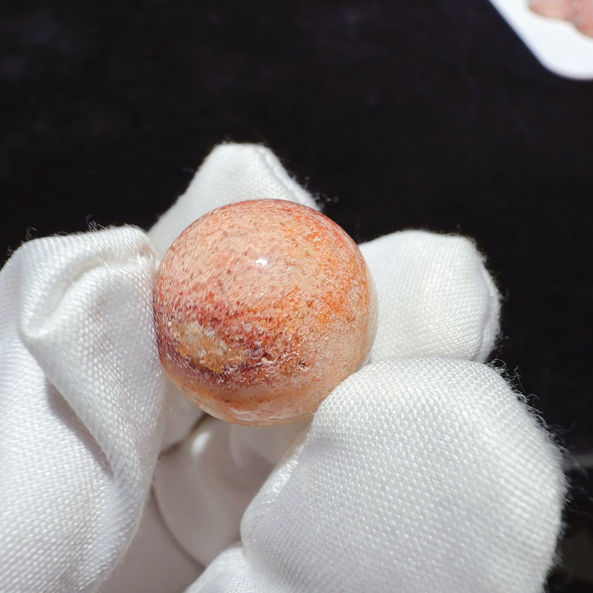 Quartz Bead with Bowl-shaped Phantom Growth 17.5 mm