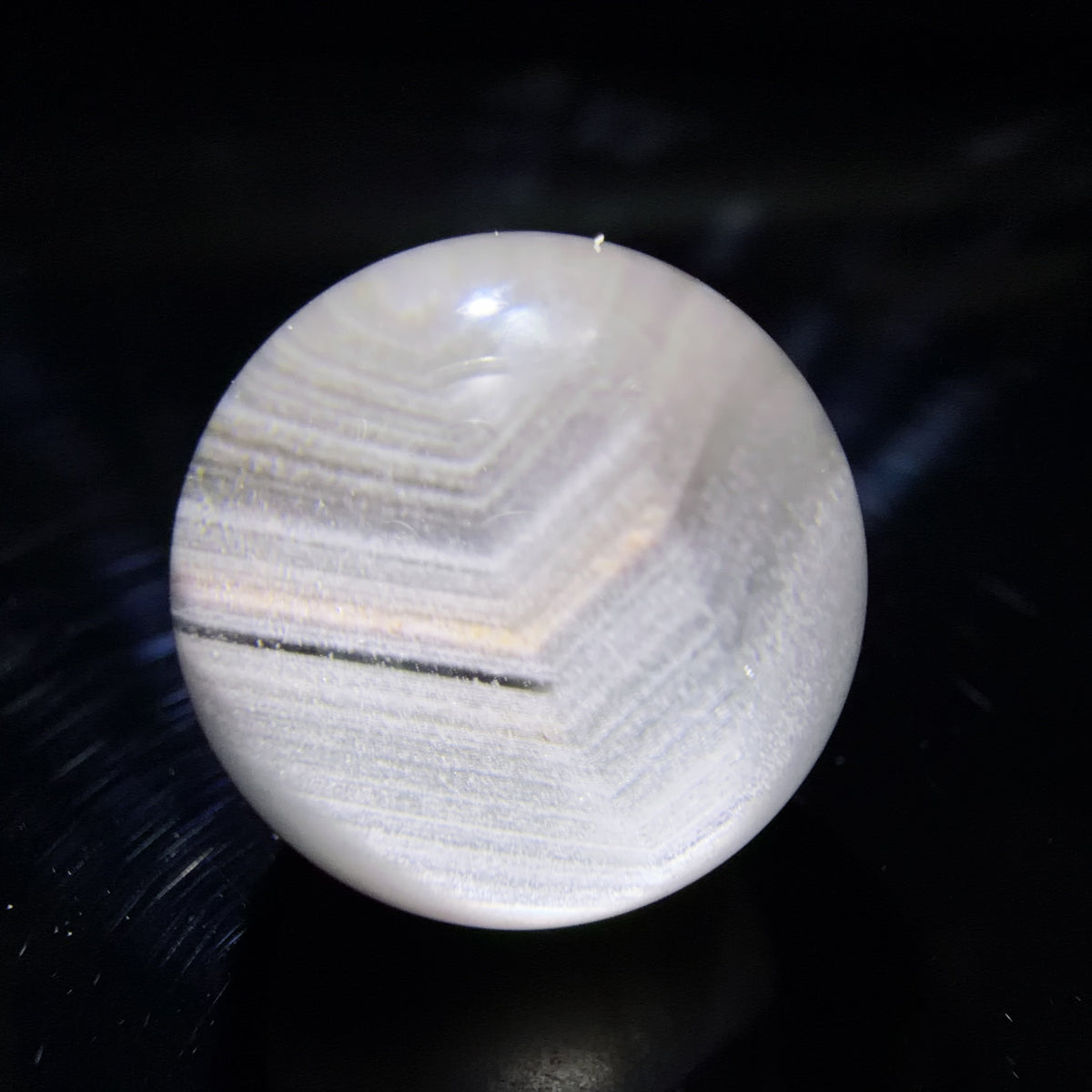 Quartz Bead with Bowl-shaped Phantom Growth 18.3 mm