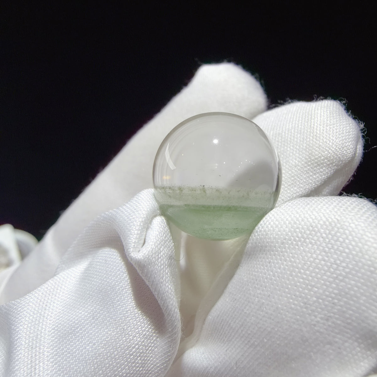Quartz Bead with Green Mica Inclusions 15.7 mm