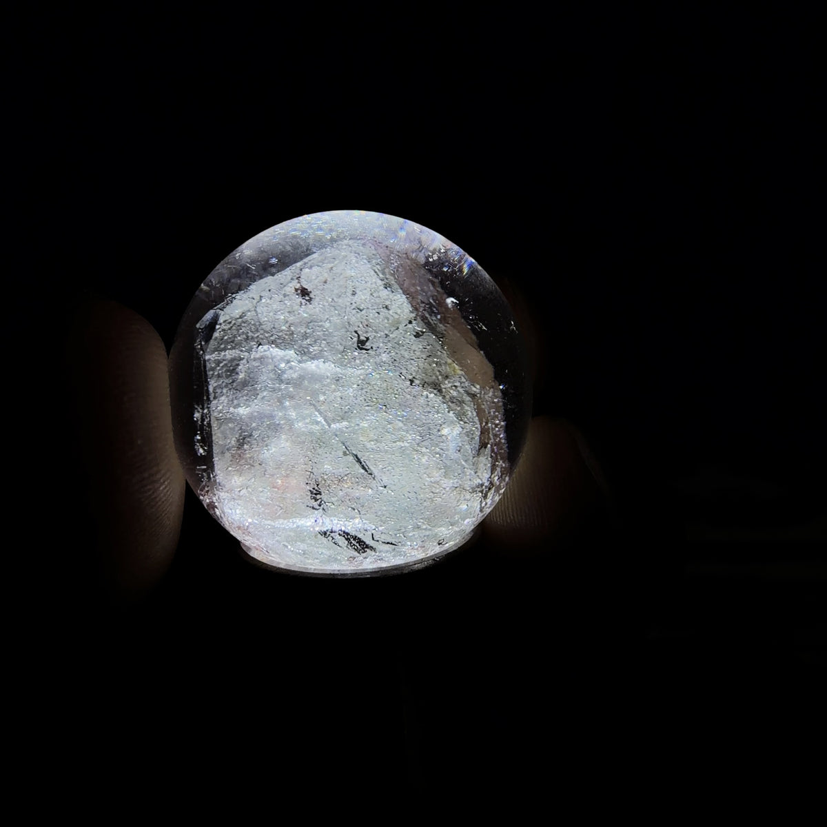 Quartz Bead with Crystal-within-crystal Formation 23.7 mm