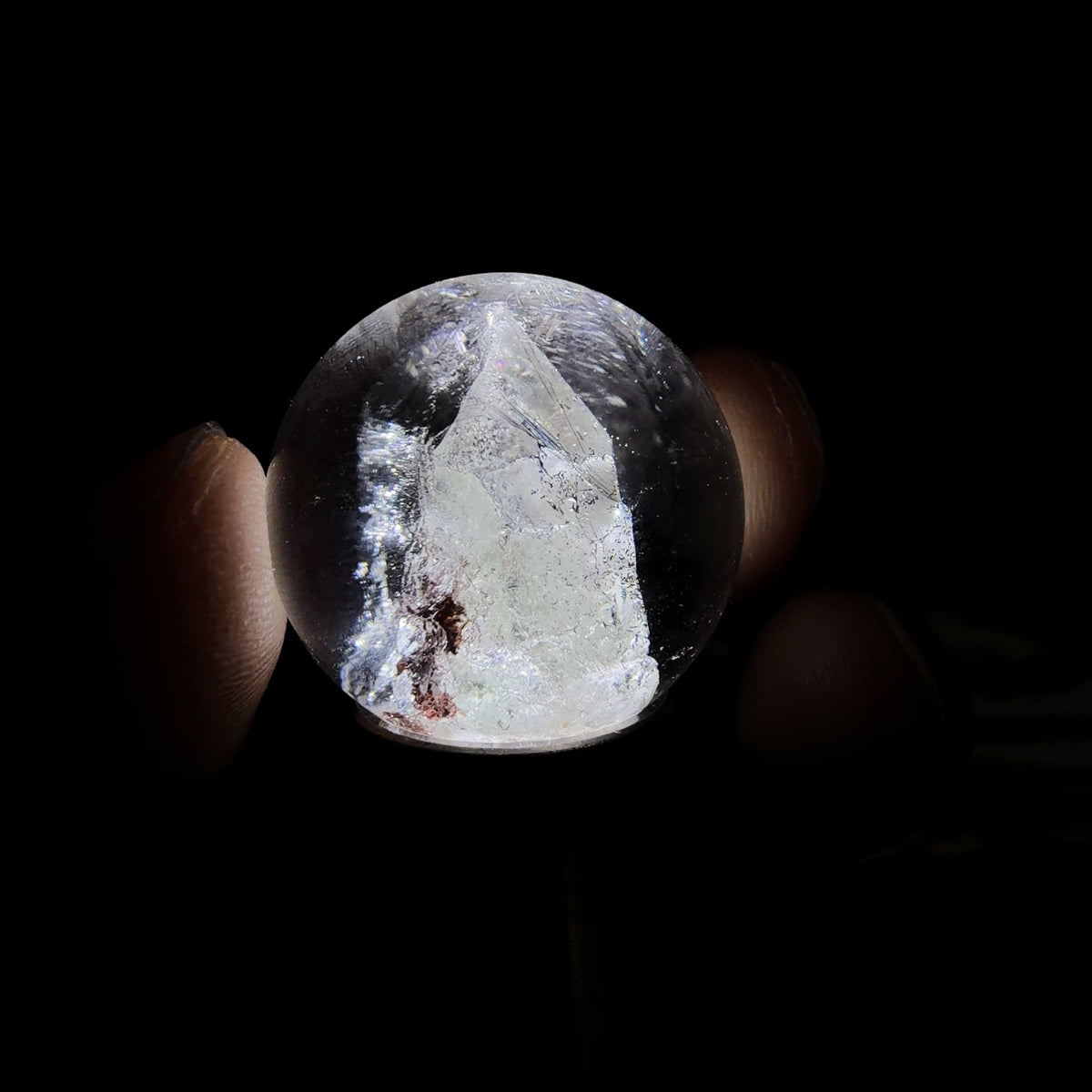 Quartz Bead with Crystal-within-crystal Formation 23.7 mm