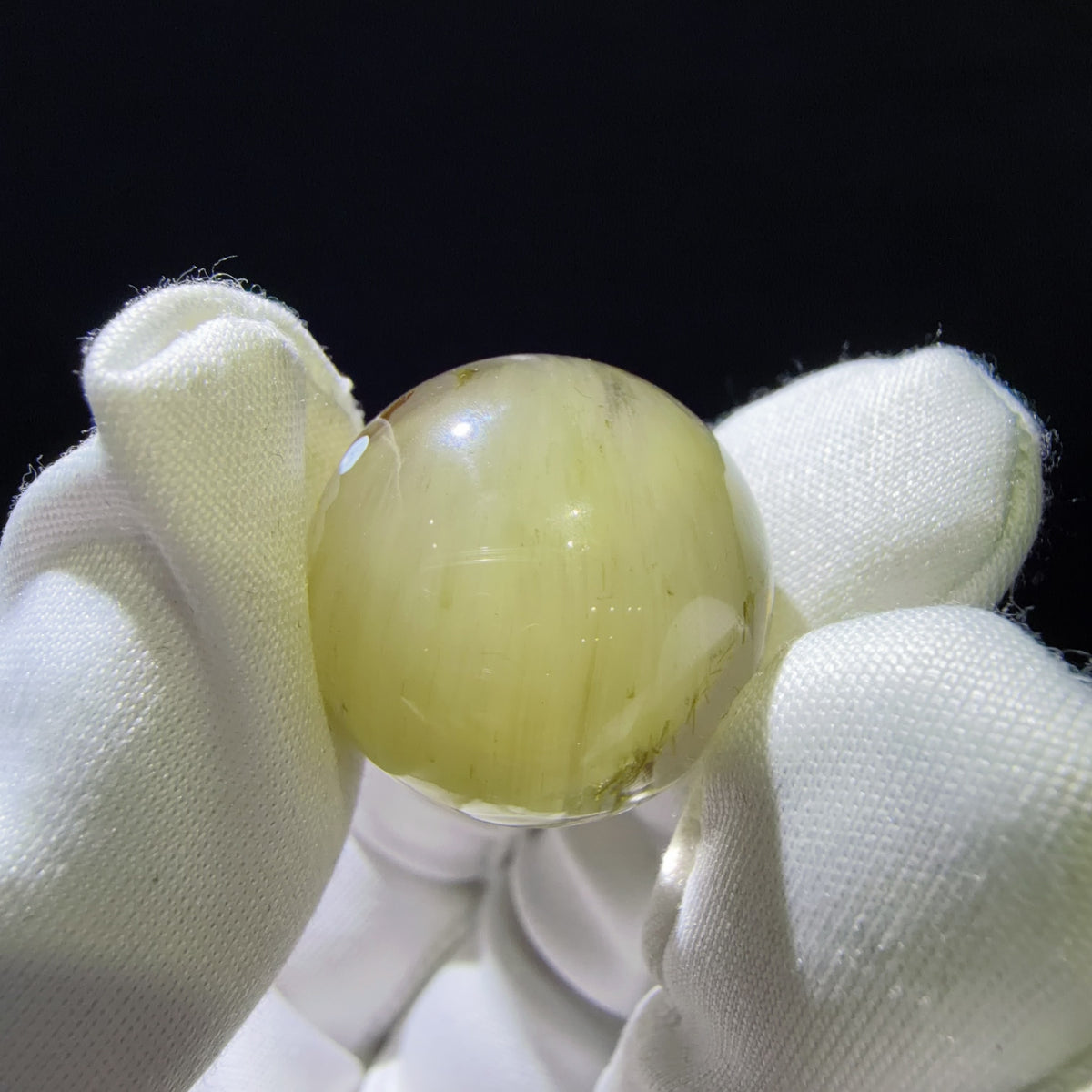 Quartz Bead with Epidote Inclusions 20.3 mm