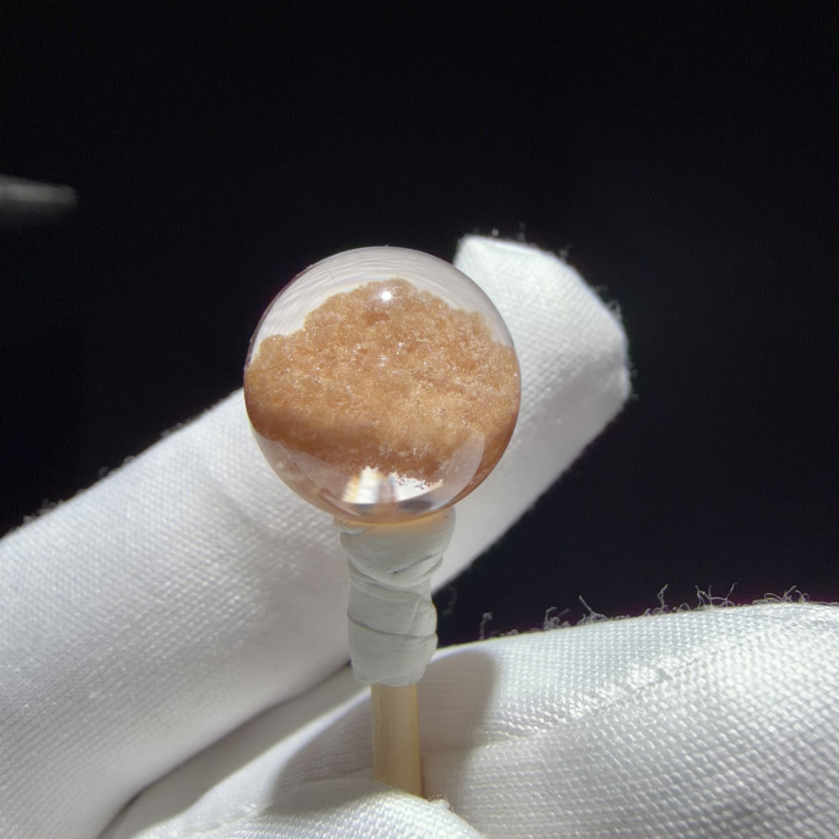 Quartz Bead with Phantom Growth 13.2 mm