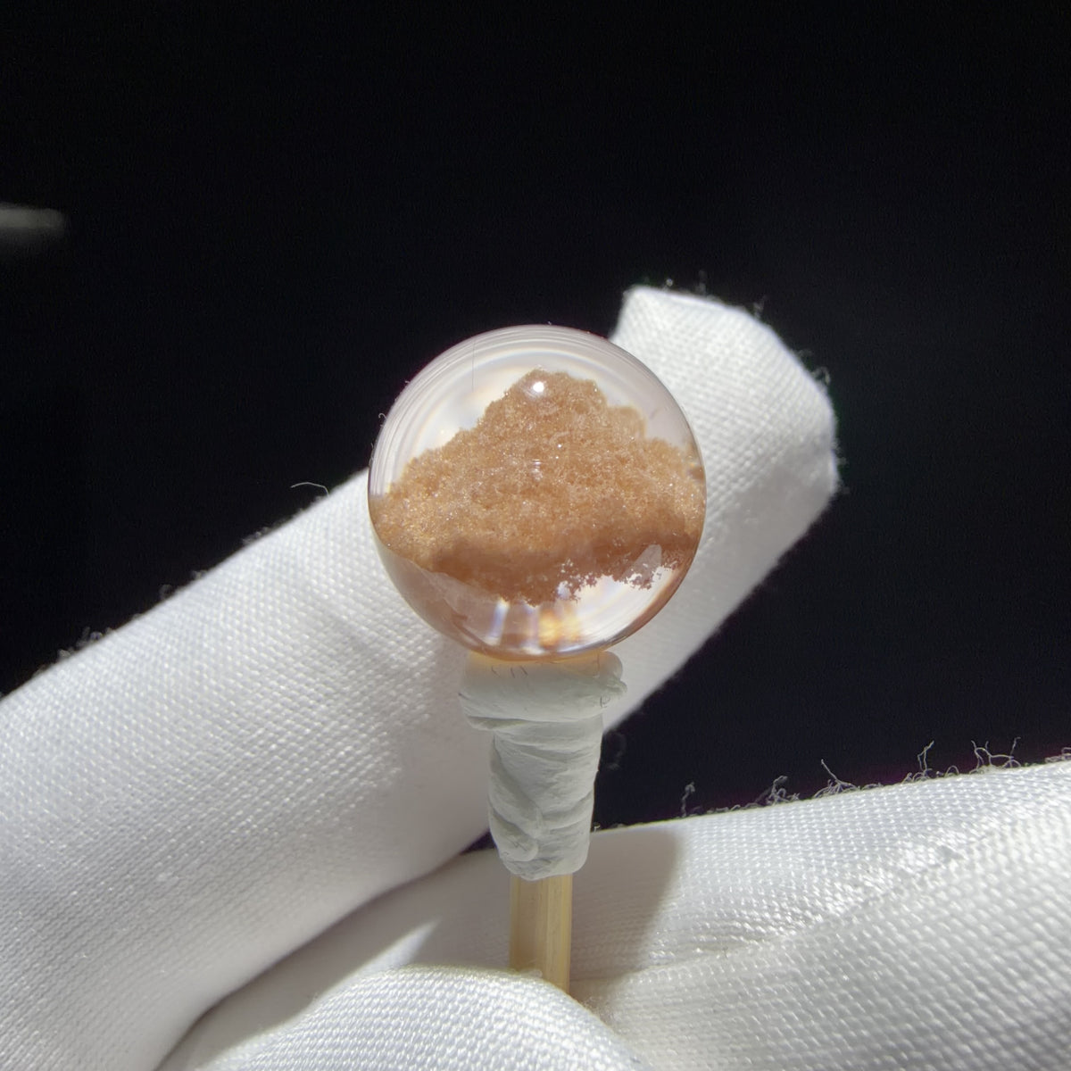 Quartz Bead with Phantom Growth 13.2 mm
