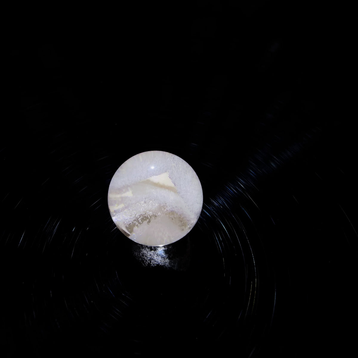 Quartz Bead with Phantom Growth 14.3 mm