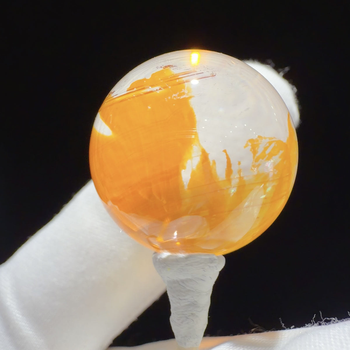 Quartz Bead with Iron Oxide Inclusions 21.3 mm