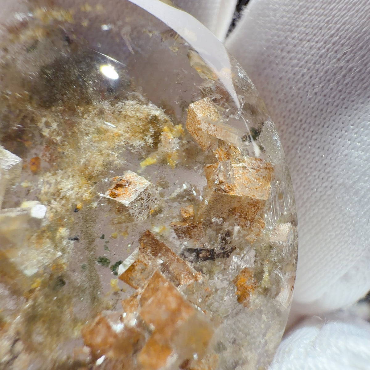 Quartz Pendant with Multicolour Phantom and Calcite Inclusions 31.5 × 13.5 mm