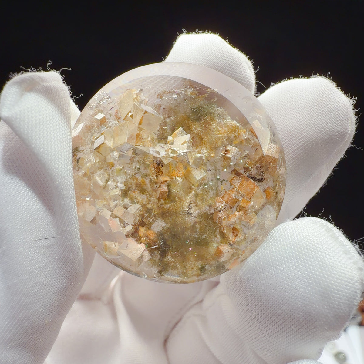 Quartz Pendant with Multicolour Phantom and Calcite Inclusions 31.5 × 13.5 mm