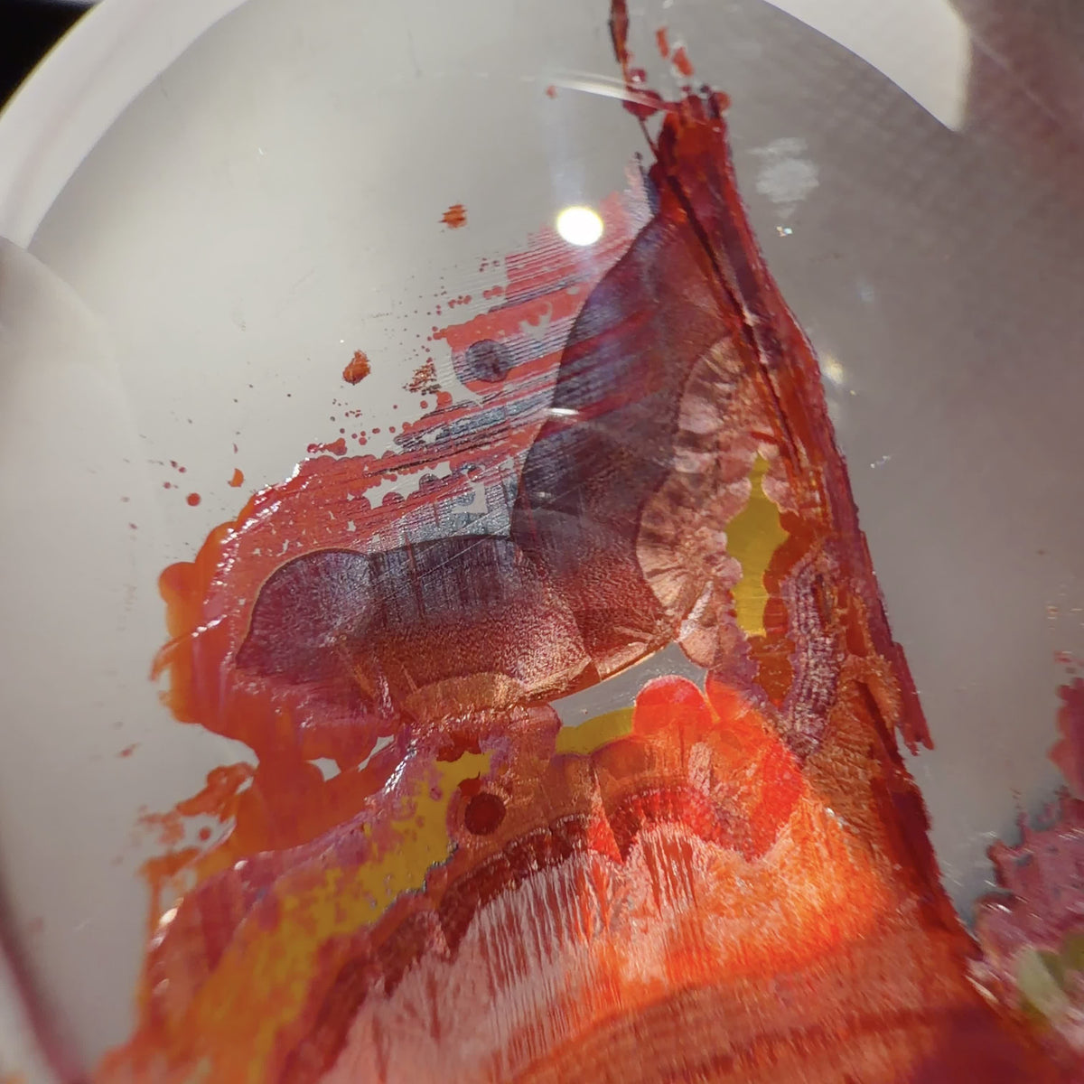 Quartz Pendant with Multicolour Iron Oxide Film Inclusions 35.3 × 30 × 16 mm
